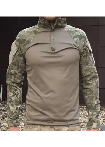 Сорочка чоловіча військова тактична з липучками під шеврони ЗСУ Убакс Туреччина S 6582 хакі Power (254441167)