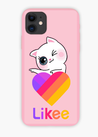 Чехол силиконовый Apple Iphone X Лайк Котик (Likee Cat) (6129-1595) MobiPrint (219535988)