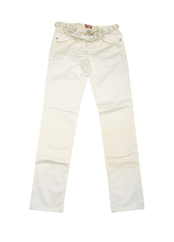 Белые кэжуал летние прямые брюки Jaggy