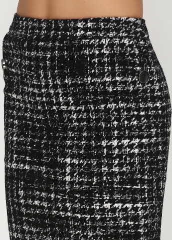 Черная кэжуал с абстрактным узором юбка Space карандаш
