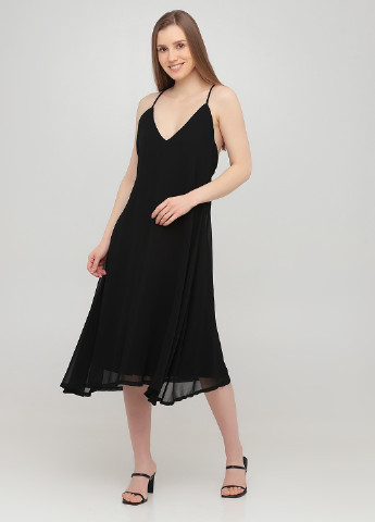 Чорна кежуал сукня сукня-комбінація Boohoo однотонна