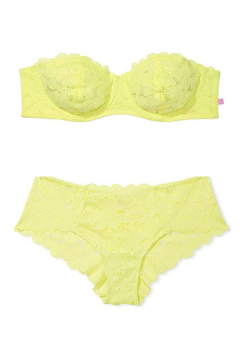 Желтый демисезонный комплект (бюстгальтер, трусики) Victoria's Secret