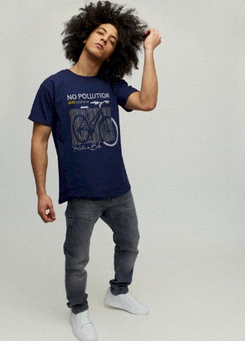 Темно-синя футболка чоловіча YAPPI