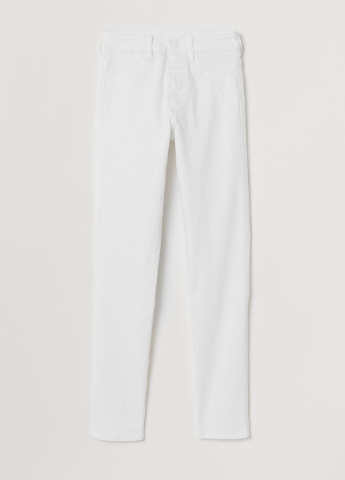 Белые летние скинни, укороченные джинсы H&M