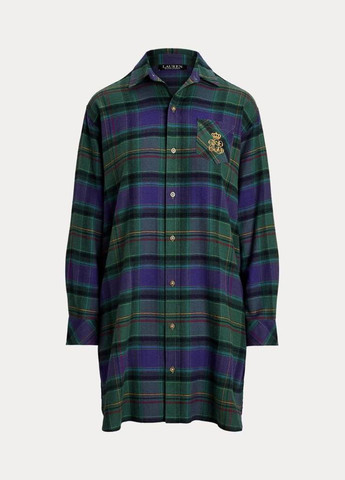 Зелена домашній сукня сукня-сорочка Ralph Lauren в клітинку