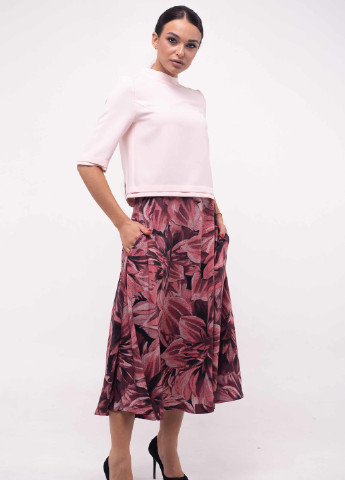 Розовая однотонная юбка Ри Мари