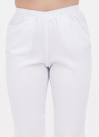 Белые кэжуал летние зауженные брюки Minus