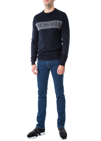 Синій зимовий светр Trussardi Jeans