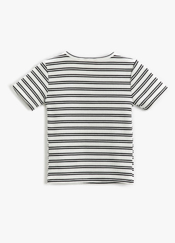 Черно-белая летняя футболка KOTON