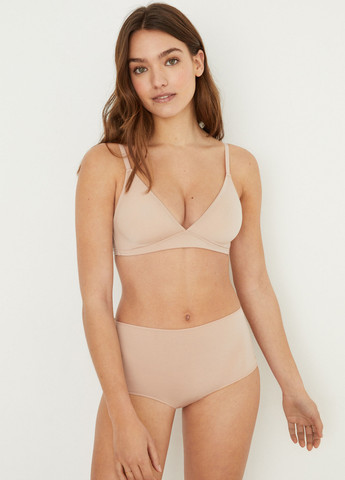 Бежевий тріенджел бюстгальтер Women'secret без кісточок поліамід, мікрофібра