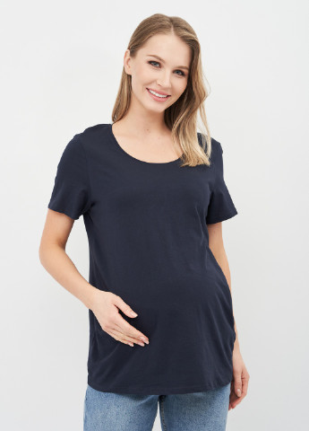 Темно-синя літня футболка для вагітних H&M