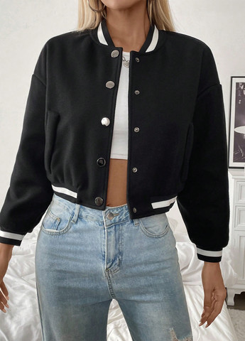 Бомбер SHEIN на кнопках (342382153)