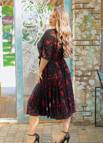 Красное кэжуал трикотажное летнее платье кэтрин красное Tatiana однотонное
