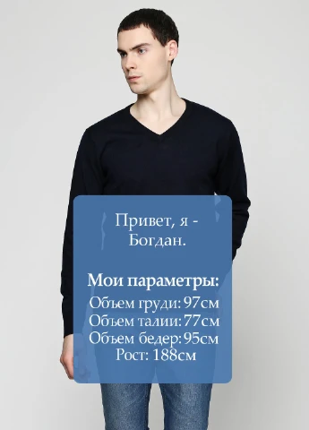 Темно-синий демисезонный пуловер пуловер Pierre Balmain