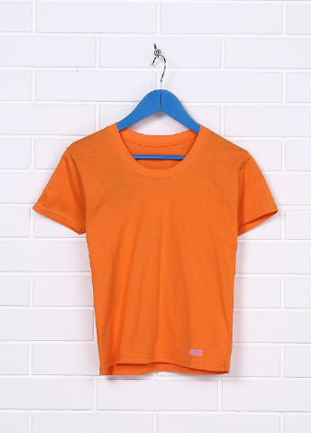 Оранжевая летняя футболка с коротким рукавом Key