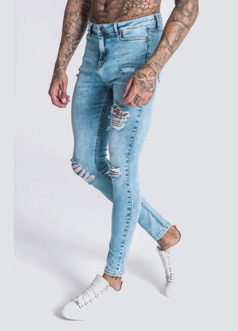 Голубые демисезонные скинни джинсы Gianni Kavanagh
