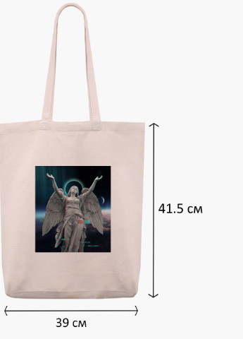 Эко сумка шоппер белая Ренессанс Ангел (Renaissance Angel) (9227-1592-WTD) Еко сумка шоппер біла 41*39*8 см MobiPrint (215943892)