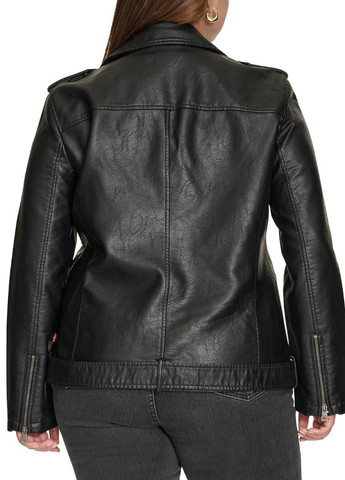 Черная демисезонная куртка байкерская Levi's