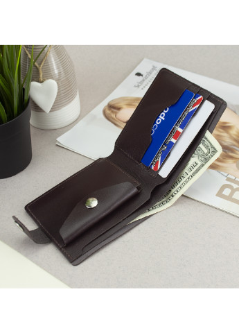 Подарочный мужской набор №62: обложка на паспорт + ключница + портмоне (коричневый матовый) HandyCover (250603788)