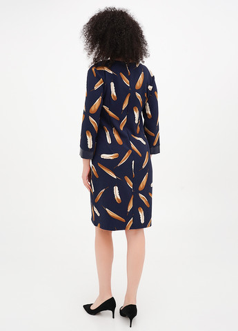 Синее кэжуал платье а-силуэт Imperial с рисунком