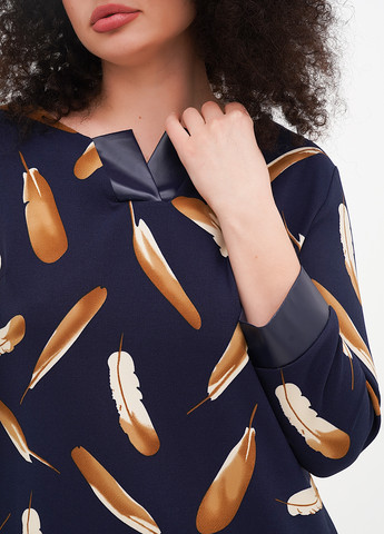 Синее кэжуал платье а-силуэт Imperial с рисунком