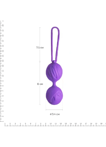 Вагінальні кульки Geisha Lastic Balls Mini Violet (S), діаметр 3,4см, вага 85гр Adrien Lastic (254152113)
