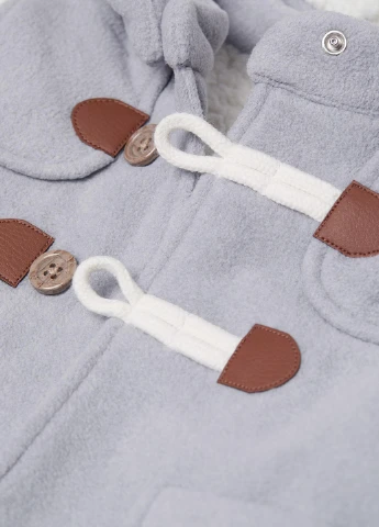 Сіро-голубий Кежуал напівпальто однобортне H&M однотонне
