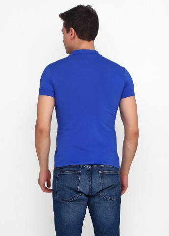 Синяя футболка-поло для мужчин EL & KEN однотонная