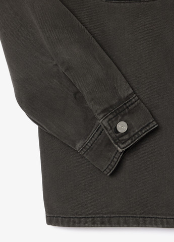 Темно-серая джинсовая, кэжуал рубашка однотонная Lacoste