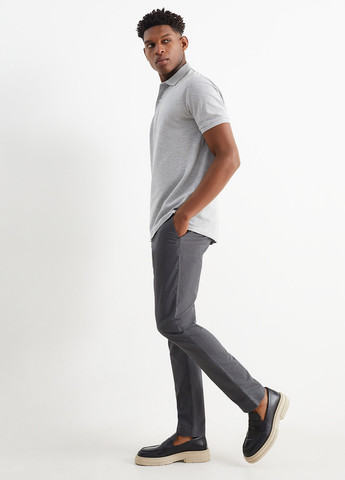 Серые кэжуал демисезонные чиносы брюки C&A