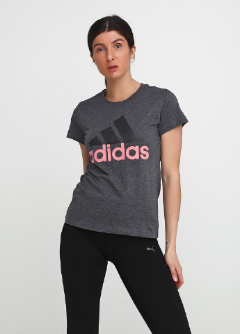 Темно-сіра всесезон футболка з коротким рукавом adidas
