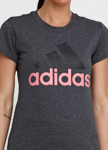 Темно-серая всесезон футболка с коротким рукавом adidas