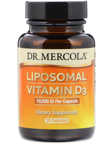 Витамин D3 Липосомальный, 10000 МЕ, Liposomal Vitamin D3,, 30 капсул Dr. Mercola (225714504)