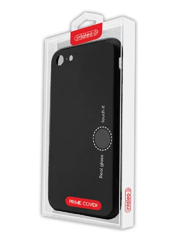 Чохол (Real Glass) для Apple iPhone 7 (чорний) Intaleo для Apple iPhone 7 (черный) (131340104)