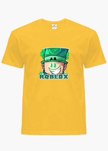 Жовта демісезонна футболка дитяча роблокс (roblox) (9224-1226) MobiPrint