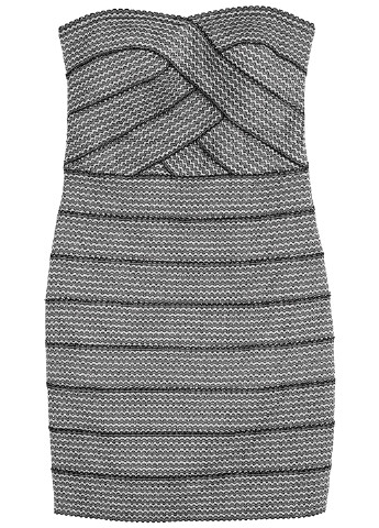 Черно-белое коктейльное платье H&M с геометрическим узором
