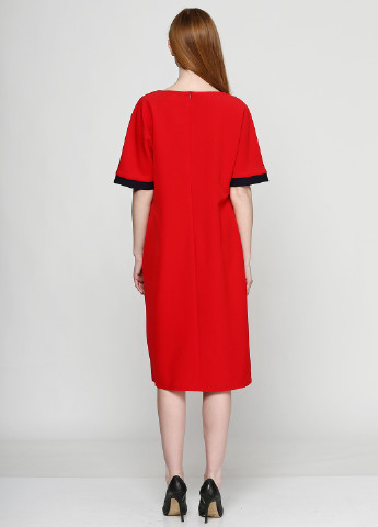 Красное кэжуал платье Alvina однотонное