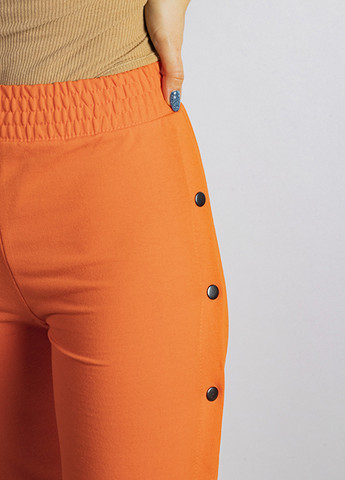 Оранжевые спортивные демисезонные прямые брюки Time of Style