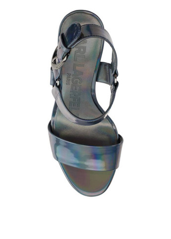 Темно-синие босоножки Karl Lagerfeld с ремешком