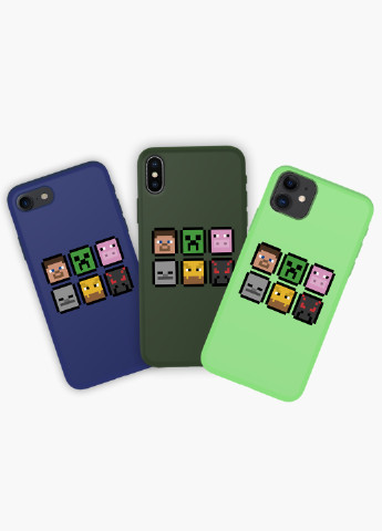 Чехол силиконовый Apple Iphone Xs Майнкрафт (Minecraft) (8938-1173) MobiPrint (219347636)