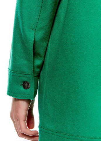 Зеленое Кэжуал полупальто без капюшона United Colors of Benetton однотонное