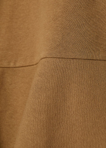 Темно-бежевая кэжуал однотонная юбка H&M клешированная