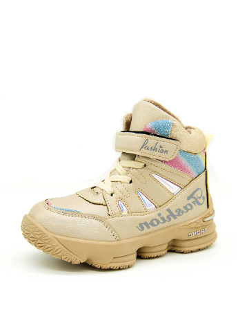Бежевые кэжуал осенние ботинки Alemy Kids