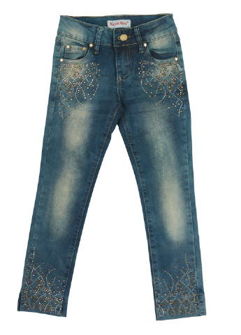 Синие демисезонные джинсы Many & Many