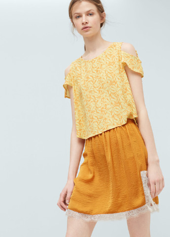 Жовта літня блуза Mango