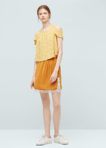 Жовта літня блуза Mango