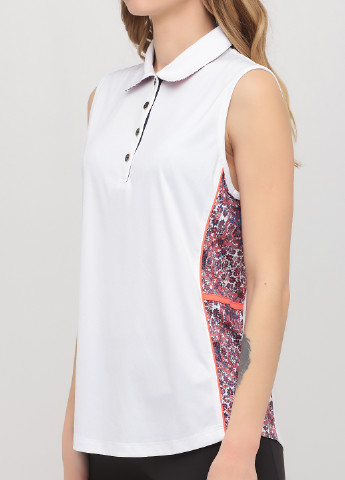 Белая женская футболка-поло Greg Norman с рисунком