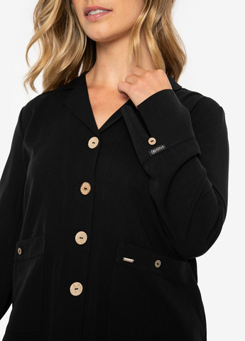 Черная всесезон женский домашний костюм studio pj black вискоза тенсел премиум комфорт стиль рубашка + брюки Pretty You London