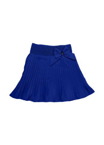Синяя кэжуал однотонная юбка Ласточка плиссе