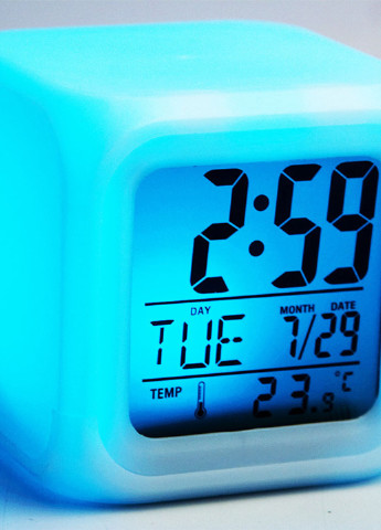 Годинник-будильник-нічник, 7,5 см TV-magazin (220744577)